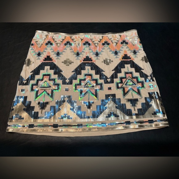 Express Multicolor Sequin Pencil Skirt Size M - Picture 1 of 9